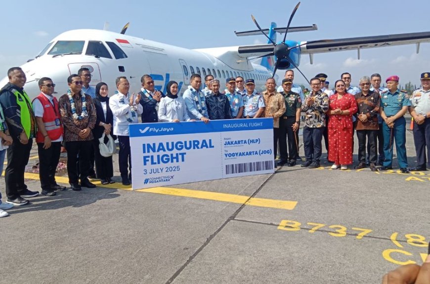 FlyJaya Terbang Perdana Rute Halim-Adisutjipto, Dukung Perluasan Akses Udara