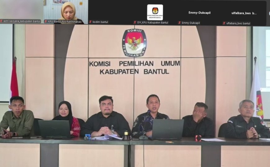 KPU Bantul Gelar Rapat Pleno Pemutakhiran Data Pemilih Berkelanjutan
