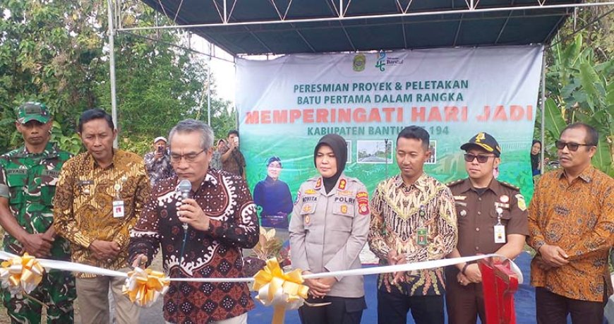 Kado Hari Jadi ke-194 Bantul: Bupati Resmikan Talud, TPS3R  dan Jembatan Baru