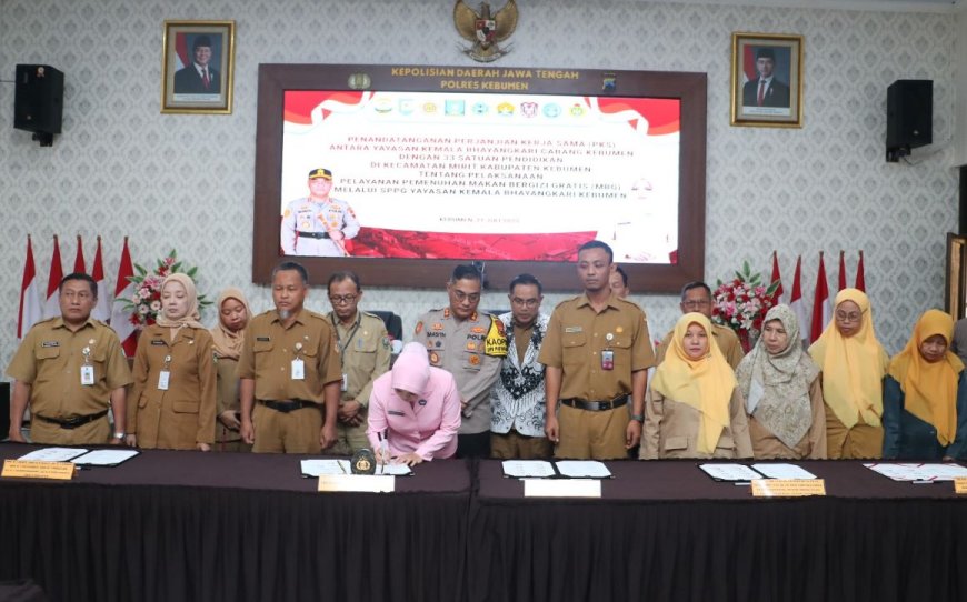 Yayasan Kemala Bhayangkari Kebumen Kerja Sama Penyaluran MBG untuk 32 Sekolah