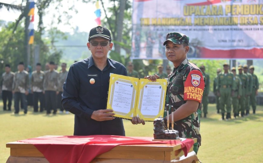 Wakil Bupati Sleman Membuka TMMD Sengkuyung Tahap III di Sindumartani