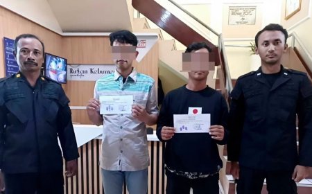 Dua Warga Binaan Rutan Kebumen Menerima Amnesti,Langsung Pulang