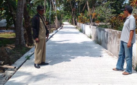 Kualitas Prima, Desa Sidomulyo Bantul Pakai Dana Desa untuk Membangun Jalan Cor Blok