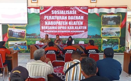 Seluruh Anggota DPRD Klaten Sosialisasi Perda Pembinaan Ideologi Pancasila