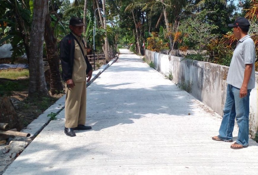 Kualitas Prima, Desa Sidomulyo Bantul Pakai Dana Desa untuk Membangun Jalan Cor Blok