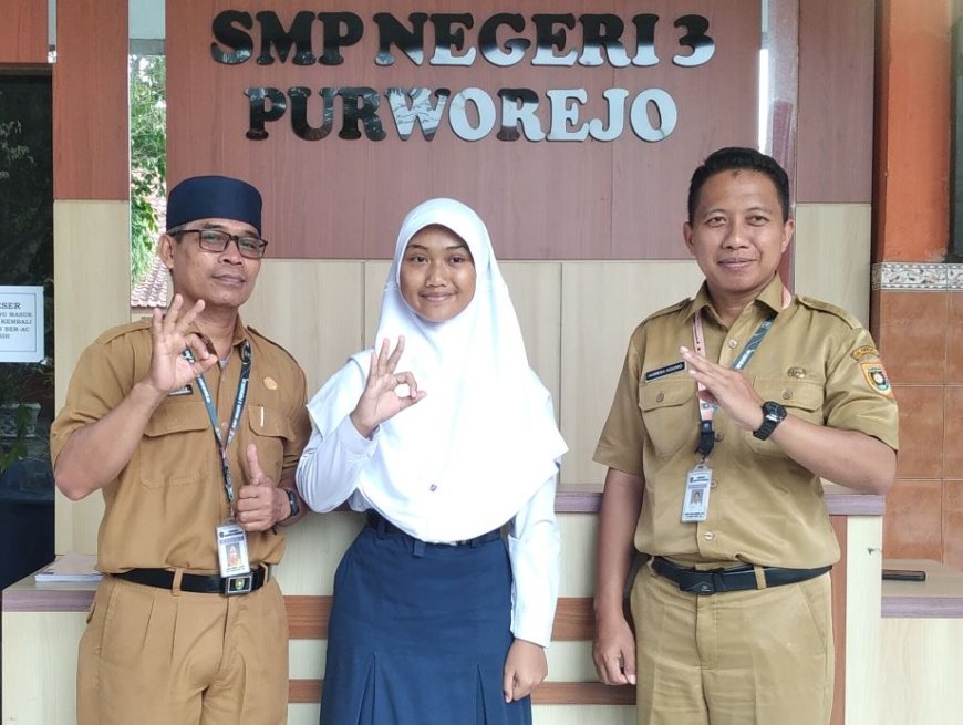 Pelajar SMPN 3 Purworejo Edlyn Kans Aryanto Juara I Mendongeng FLS3N Tingkat Provinsi