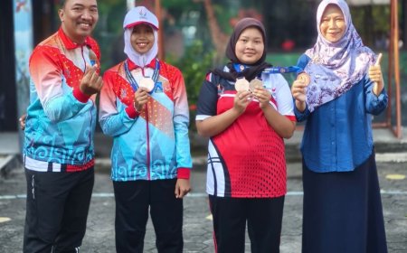 Dua Atlet SLB C Wiyata Dharma 2 Sleman Raih Empat Medali Peparda DIY