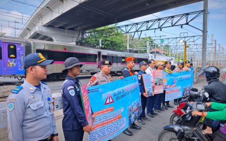 Daop 6 Yogyakarta Sosialisasi Keselamatan Perlintasan, 13 Kasus Sepanjang 2025