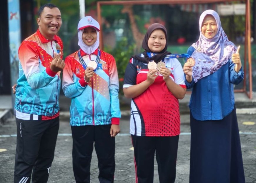 Dua Atlet SLB C Wiyata Dharma 2 Sleman Raih Empat Medali Peparda DIY
