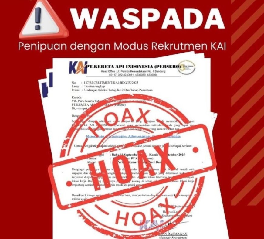 KAI Daop 5 Purwokerto Imbau Masyarakat Waspadai Penipuan