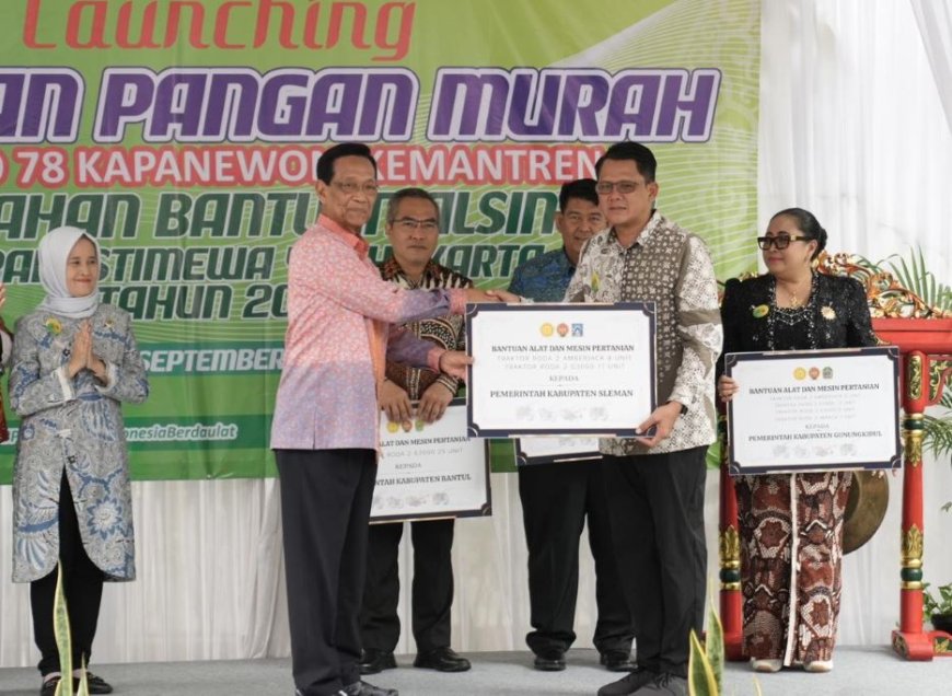 Pemkab Sleman Menerima Alsintan dari Pemda DIY dan Badan Pangan Nasional