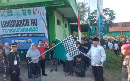 Ribuan Warga NU Loano Long March 20 Kilometer hingga Magelang