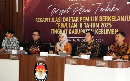 KPU Kebumen Menjaga Akurasi Data Pemilih, Triwulan Tiga 1.086.159 Orang
