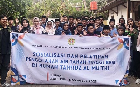 UPN Yogyakarta Ubah Air Berbau Besi Jadi Layak Minum di Rumah Tahfidz Moyudan