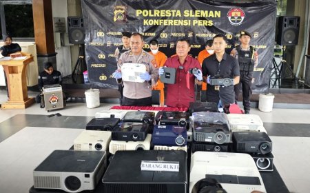 Sindikat Pencuri Proyektor Sekolah Terungkap, Dua Pelaku Ditangkap di Magelang