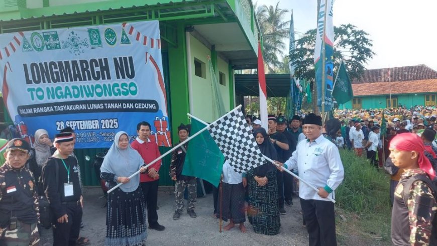 Ribuan Warga NU Loano Long March 20 Kilometer hingga Magelang
