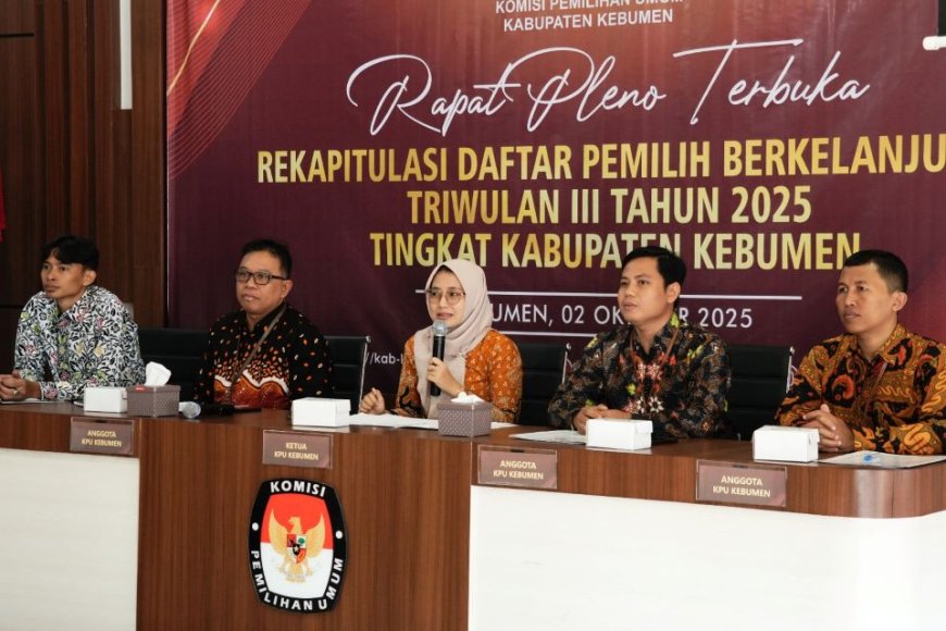KPU Kebumen Menjaga Akurasi Data Pemilih, Triwulan Tiga 1.086.159 Orang