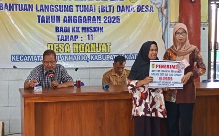 Pemdes Nganjat Klaten Salurkan BLT DD kepada 25 KPM