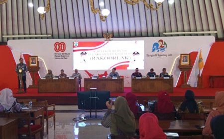 Pimpin Rakor, Bupati Klaten Mengingatkan Pimpinan OPD Pentingnya Pola Komunikasi