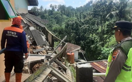 Polres Kebumen Cek Lokasi Bencana Tanah Longsor