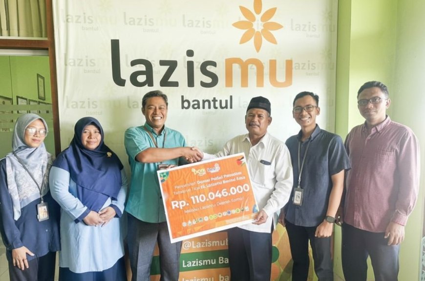 Lazismu Bantul Kota Salurkan Donasi Palestina Tahap Tiga Rp 110 Juta