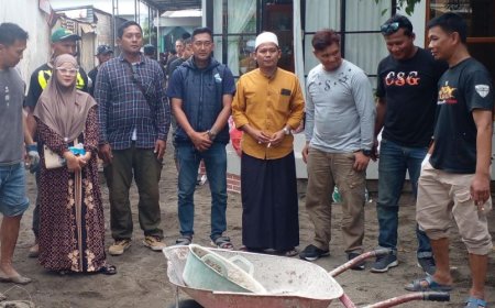 Gandeng CSG, Paseduluran BTA Nusantara Bantu Pengecoran Halaman Ponpes