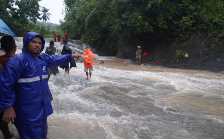 Pelajar SMKN  1 Alian Meninggal Terseret Arus Air Sungai