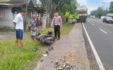 Kecelakaan di Sentolo Kulonprogo, Sepeda Motor Terseret Beberapa Meter