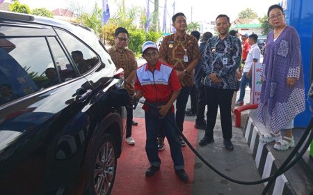Bupati Klaten Launching Pertamax Green Pertama di SPBU Pandansimping