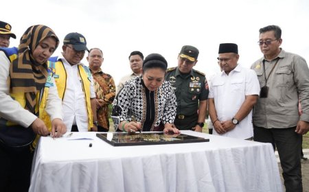 Bupati Sleman Dampingi Titiek Soeharto Resmikan Saluran Irigasi Tersier di Moyudan