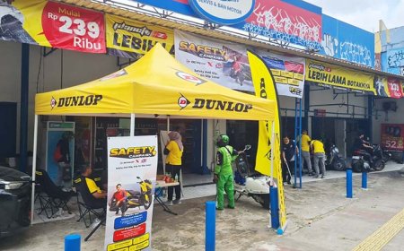 Grip on Slip Gone! Dunlop dan Planet Ban Pasang "Benteng" Keselamatan di Jalanan Jabodetabek