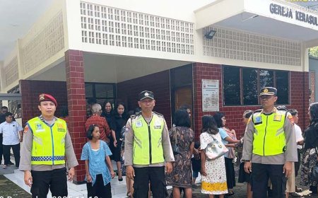 Polres Kebumen Amankan Ibadah Minggu Masa Natal dan Destinasi Wisata