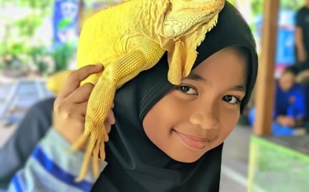 Foto Bersama Reptil, Sensasi Seru Liburan Tahun Baru di Kaliurang Park