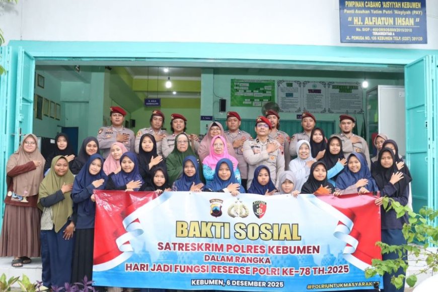 Satreskrim Polres Kebumen Anjangsana ke Panti Asuhan