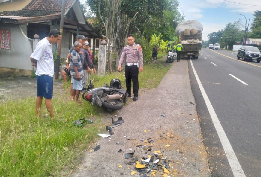Kecelakaan di Sentolo Kulonprogo, Sepeda Motor Terseret Beberapa Meter