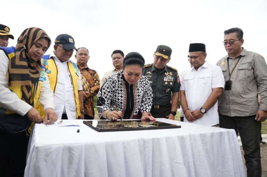Bupati Sleman Dampingi Titiek Soeharto Resmikan Saluran Irigasi Tersier di Moyudan