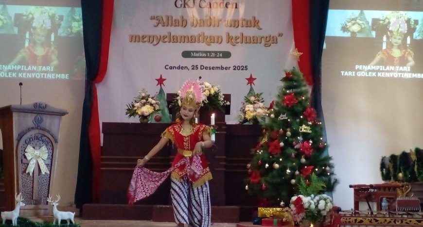 Perayaan Natal di GKJ Canden Dihadiri Bupati Bantul Abdul Halim Muslih