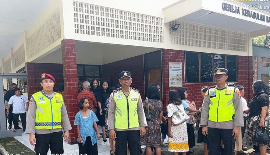 Polres Kebumen Amankan Ibadah Minggu Masa Natal dan Destinasi Wisata