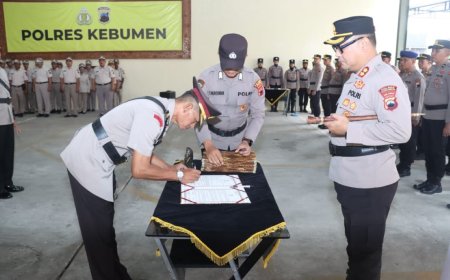 Mutasi dan Promosi 13 Perwira Polres Kebumen