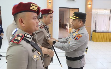 Kapolres Purworejo AKBP Windy Syafutra Pimpin Sertijab Kasat Narkoba