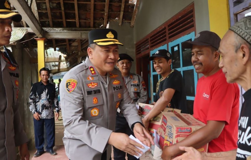Kapolres Purworejo AKBP Windy Syafutra Turun Langsung Tinjau Lokasi Bencana