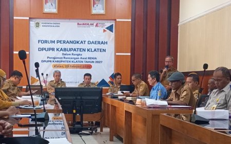Dinas PUPR Klaten Usulkan Sebelas Program dengan Anggaran Rp 224,9 Miliar