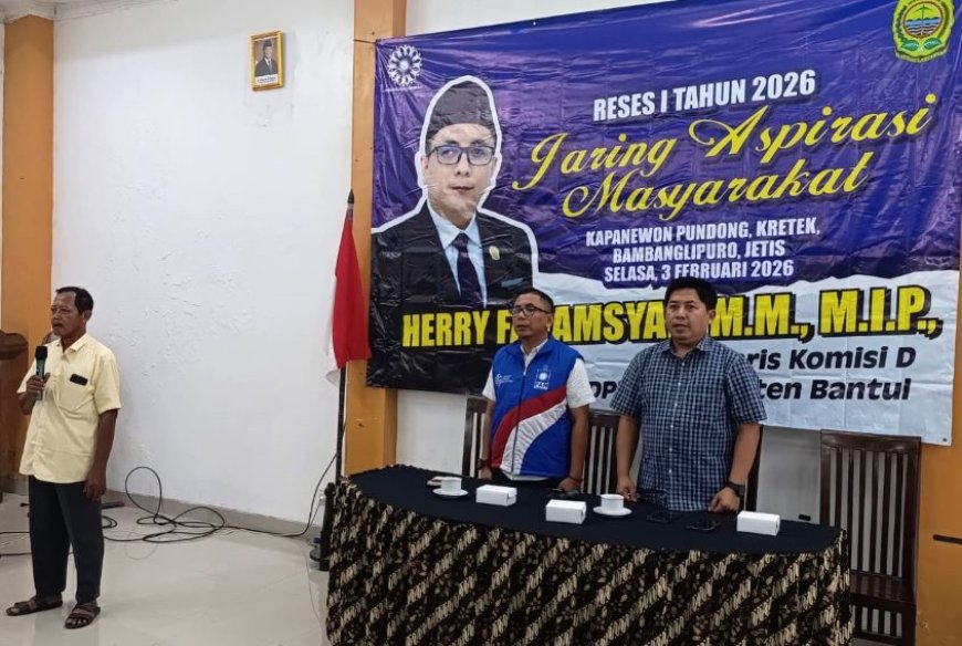 Anggota DPRD Bantul Herry Fahamsyah Berhasil Perjuangkan 50 Program Usulan Masyarakat