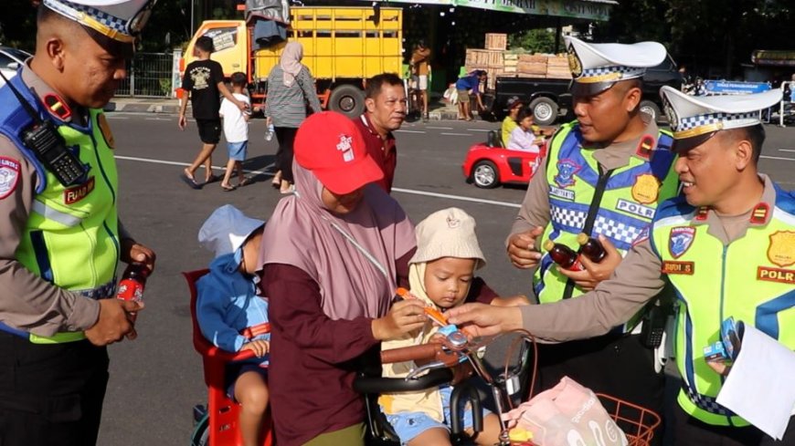 Satlantas Polres Kebumen Sosialisasi Keselamatan Berlalu Lintas dengan Art Policing