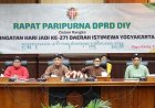 Hari Jadi ke-271 DIY, DPRD DIY Ajak Masyarakat Perkuat Makna Keistimewaan