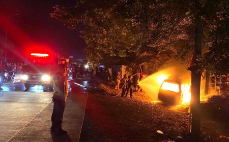 Mobil Angkut BBM Terbakar, Tiga Penumpang Terluka