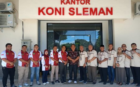 KONI Gianyar dan Berau Tertarik Sistem Pembinaan Atlet di Sleman
