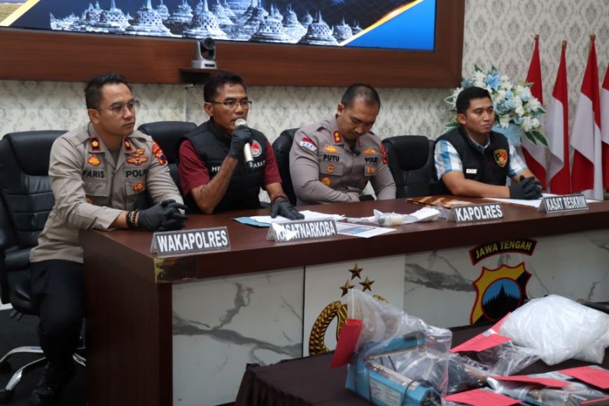 Polres Kebumen Tangkap Pengedar Sabu dan Peracik Bubuk Mercon