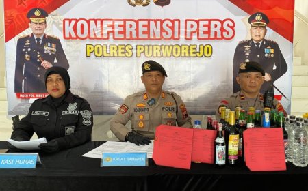Menjaga Kondusivitas, Polres Purworejo Tangkap Pengedar dan Pemakai Miras