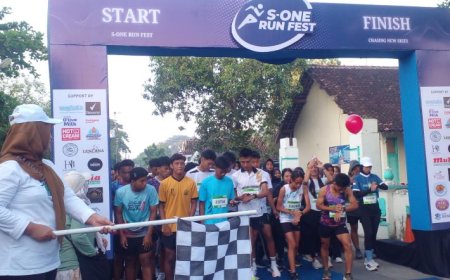 SMKN 1 Sewon Gelar S-one Run Fest, Berlangsung Meriah